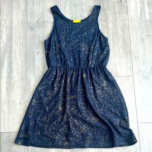 Nordstrom Navy and Gold Sundress Casual Size Medium